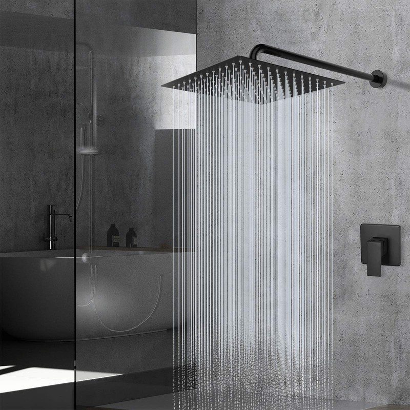 Voolan Oversize Rain Shower Head - High Flow Square Rainfall
