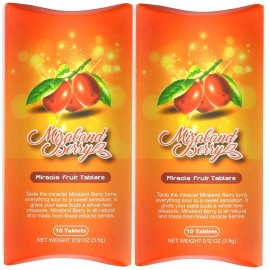 Miraland Berry Miracle Fruit Tablet, Turns Sour Foods to Sweet, 20 Count