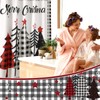 2 Pcs Christmas Shower Curtain Set 72 x 72 Inch