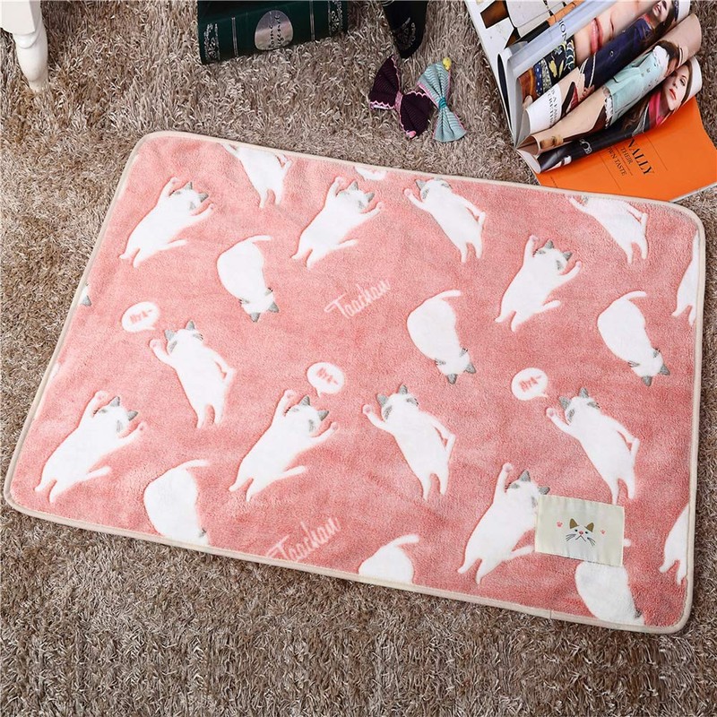 Moecat Life Blanket, Cute, Cat Pattern, Flannel Blanket, Napping, Cold