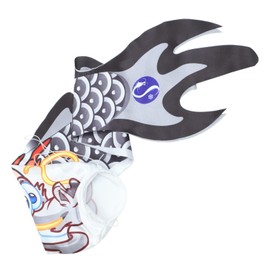 Ipetboom Decorative Dragon Windsock Flag Weatherproof Hanging Outdoor Ornament for Garden Decor Satin Material Unique Dragon Pattern Eye-catching Seasonal Decoration