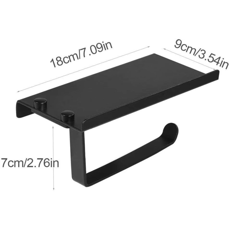 MARZSEFLO Porta-rollo De Rollos Sanitarios Acero Inoxidable C Repisa