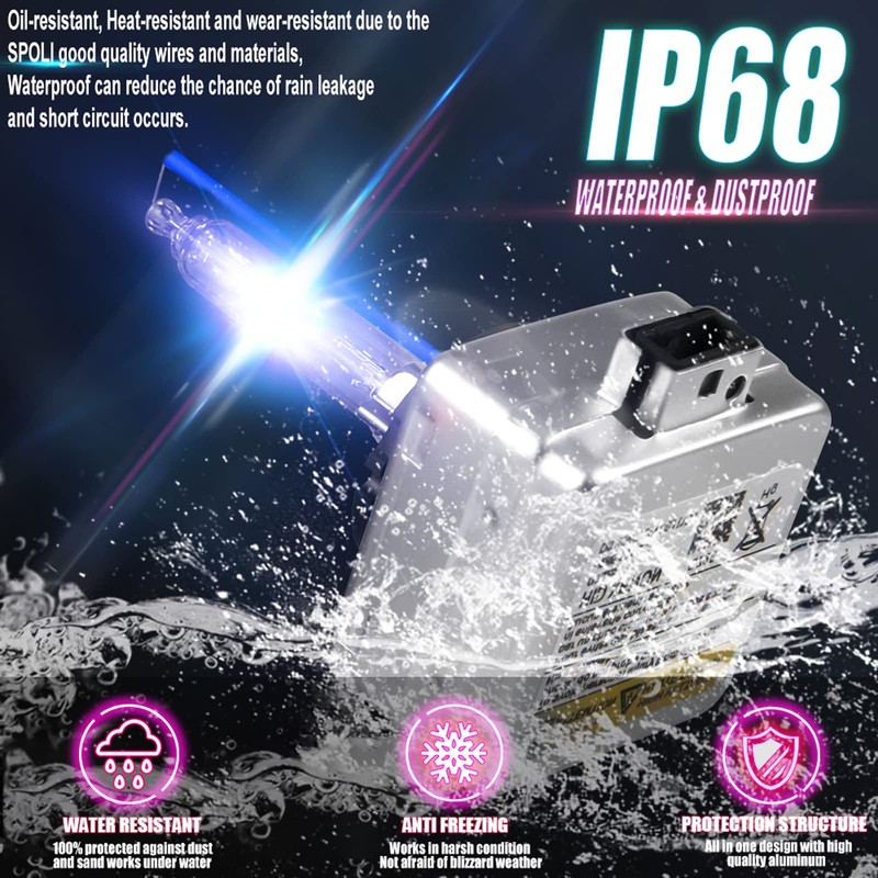SPOLI Xenon Bulb HID D1S, 8000K Blue Car Headlight Bulb
