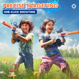 Dulsaera Electric Water Gun for Kids Adults, Automatic Water Gun with up to 32 Ft Long Range, Summer Outdoor Toys for Girls Swimming Pool Party Beach Activity