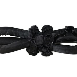 Satin Heatless Curler Set (multiple color options available) (Black)