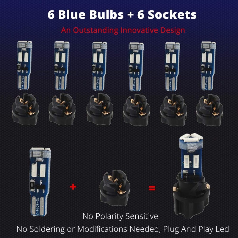 WLJH Super Bright T5 74 27 37 73 Led Bulb