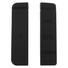VGOL 2x Rubber Port Covers Compatible with Canon EOS 7D DSLR HDMI Mic Remote Ports on