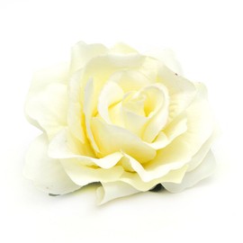 VEICOSTT Women Rose Flower Hair Clip Hair Accessories Flower Brooch Pin ZFJ11 (Ivory)