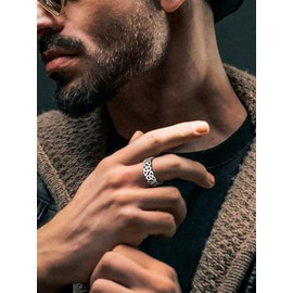 Richsteel Knuckle Rings Aesthetic For Women Celtic Knot Silver Stainless Steel Ring Jewellery