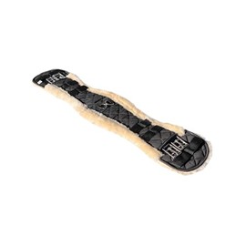TGW RIDING Sheepskin Dressage Girth with Stainless Steel Buckles, Quilted Black, 19.69-33.46 inches (75CM)