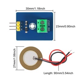 Coliao 6pcs Piezoelectric Sensor Analog Ceramic Piezo Vibration Sensor Module 3.3V/5V Piezoelectricity for DIY Kit