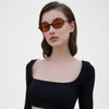 WDZAYXC Classic Rectangular Sunglasses Retro Slim Lenses Vintage Rectangle Sunglasses,