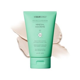 MDSolarSciences Mineral KidCreme SPF 50 – Protector solar suave resistente al agua para niños – Hipoalergénico de amplio espectro para rostro y cuerpo
