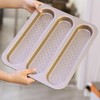 BSDLZCH Durable Carbon Steel Baguette Baking Molds, Nonstick French Bread