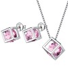 Aurora Tears October Birthstone Necklace Stud Earrings 925 Sterling Silver