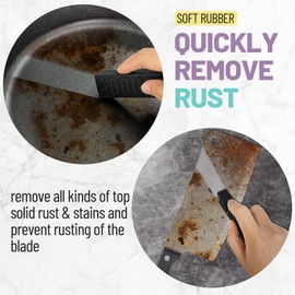 Rust Eraser, Premium Rust Remover for Cast Iron Pans, Knives & Tools, Hard Anodized Cookware and Other Pots, Remove Rust from Any Metallic Surface - 1 Pack