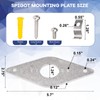GGTE Hose Bib Mounting Plate, Aluminum Outdoor Faucet Mounting Plate,