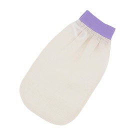Turkish 100% Cocoon Silk Mitt Scrub Glove Exfoliating, Shower Glove, Kessa Exfoliator Bath Mitt, Fake Tan Remover Bath Glove, for Adults, Women, Men, Shower, Hammam, Spa by Feel Fine (Lilac)