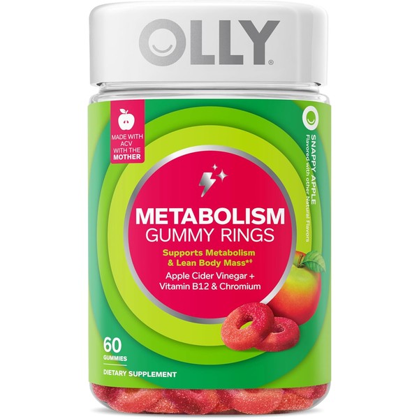 OLLY Metabolism Gummy Rings, Metabolism and Cellular Energy Chewable Supplement,*