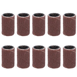 uxcell 1/4 Inch x 1/2 Inch Sanding Sleeves 180 Grits Sandpapers Band Drums 10 Pcs