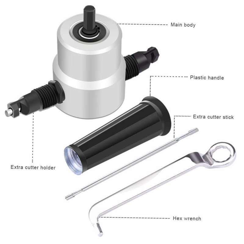 Tofficu 1pc Metal Cutter Kit Nibbler Cutter Double Head