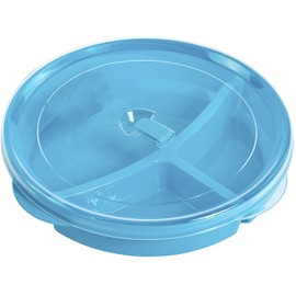 Contenedores de bandeja de almacenamiento de alimentos para microondas – 3 secciones / compartimentos divididos con tapa ventilada (surtidos)