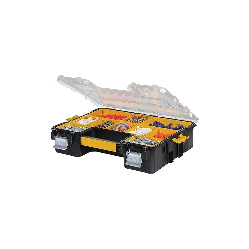 DEWALT Small Parts Organizer, Hardware Storage Box with Removable Dividers,