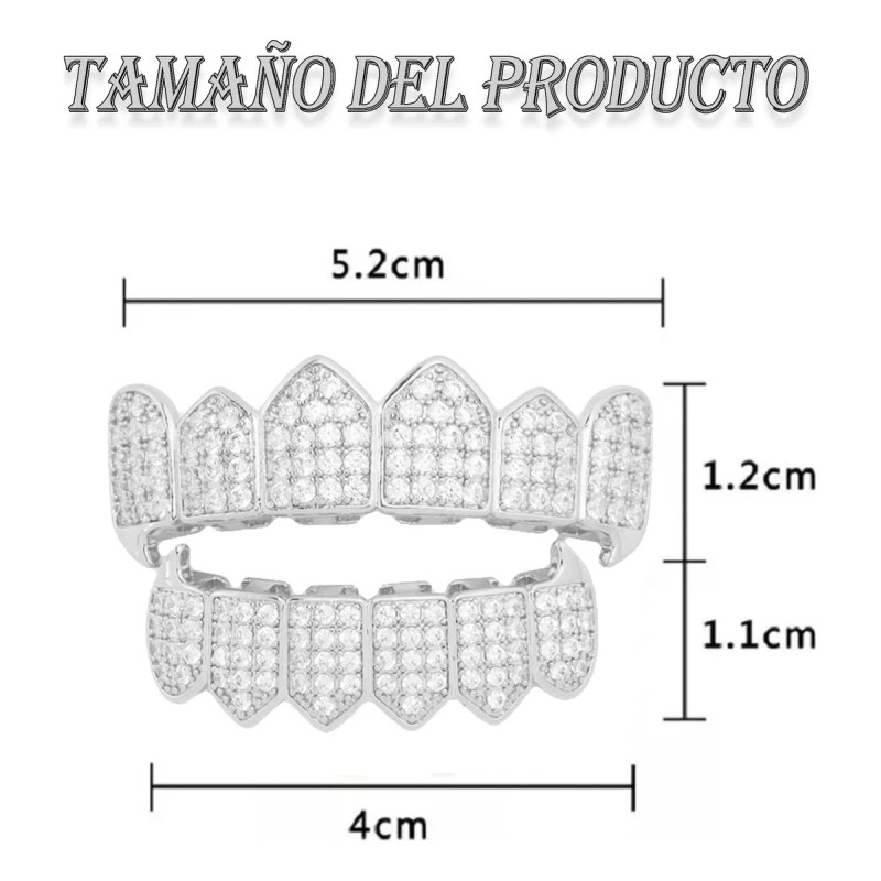 Grillz Dientes Set Hip Hop Prop Decoración