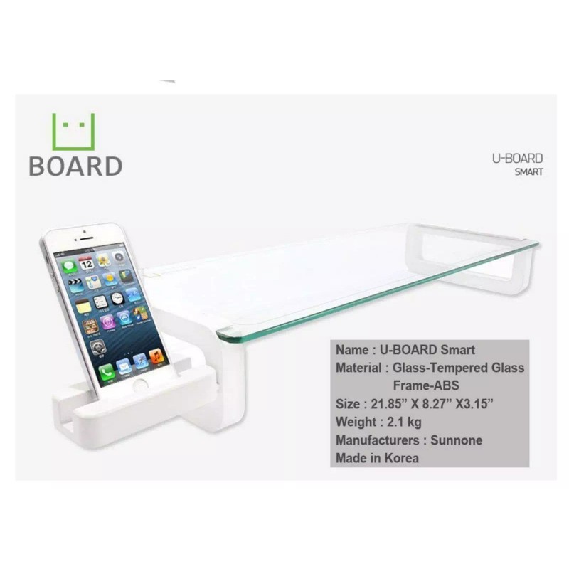 U-board UBOARD SMART - Tempered Glass imac Monitor Stand Shelf