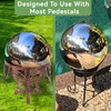 Lily's Home Gazing Globe Mirror Ball in Silver Stainless Steel