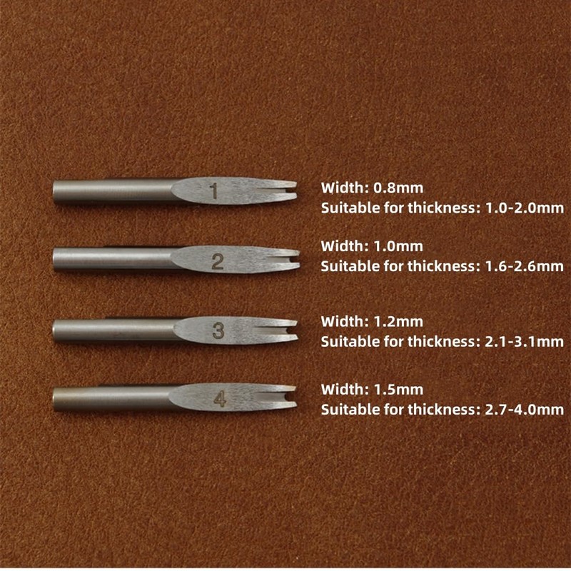 SiiRo 6 in 1 Leather Groover Tool, Edge Beveler Leather