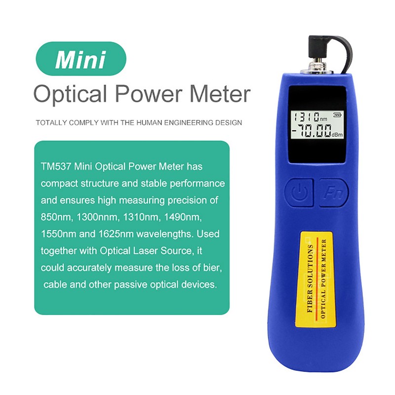 Handheld Optical Power Meter ‑50dBm to +26dBm Sensitive Fiber Optic