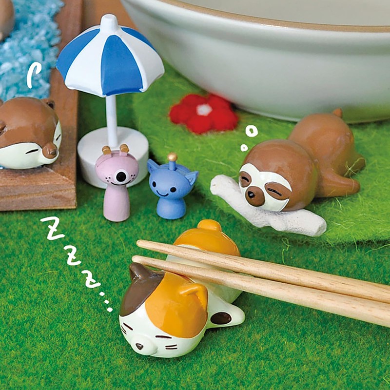 Sunlife O-00832 Nemu Nemu Animal Cute Chopsticks Rest 2.2 x