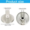 Xrten Pack of 4 6 mm Gas Hob Knobs, Gas