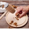 EVERYJOY Batticarne in legno con estremità in metallo per cotolette,
