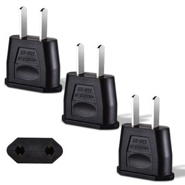 Jewan Pack of 3 adapters USA Germany plug travel adapter EU to US adapter, adapter USA/China/Japan/Canada/Mexico universal adapter