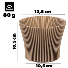 KADAX Small Plastic Flower Pot, Succulent and Herb Planter, Modern Planter for Indoor and Outdoor Use (Golden, 13.5cm)