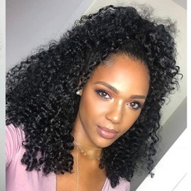 Kiss darling LASHES Afro Kinky Curly Silk Closure Human Hair,4X4 Silk Base Invisible Skinlike Lace Closure Free Part 18inch,4C Curly Fake Scalp Lace Human Hair Toppers Closure