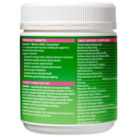 Cenovis Women’s Multi+ Energy Boost - Multivitamin - Supports Physical Stamina - Assists Sugar Metabolism, 150 Capsules