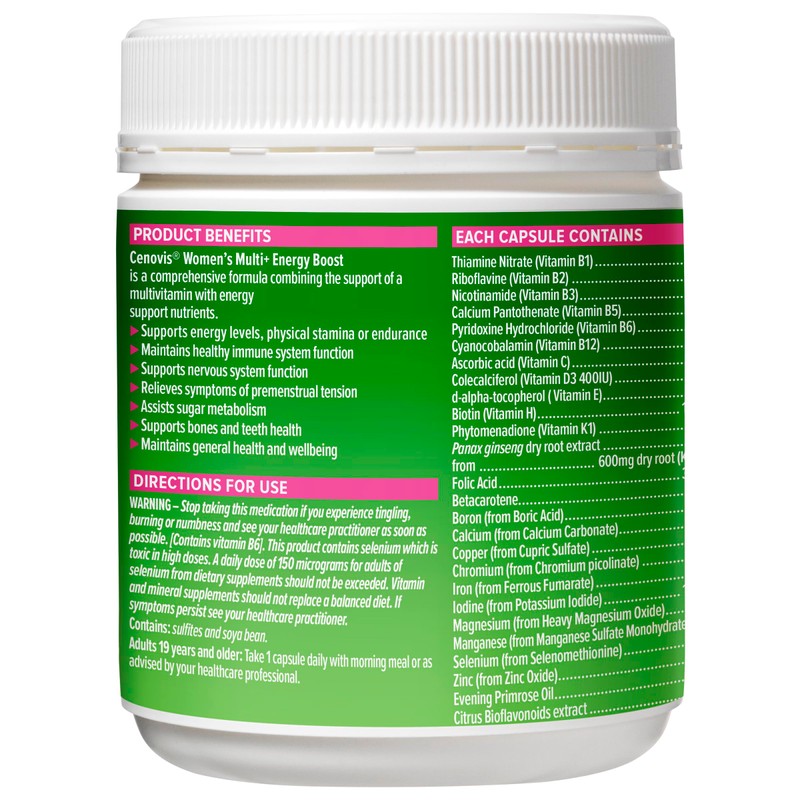 Cenovis Women’s Multi+ Energy Boost - Multivitamin - Supports Physical