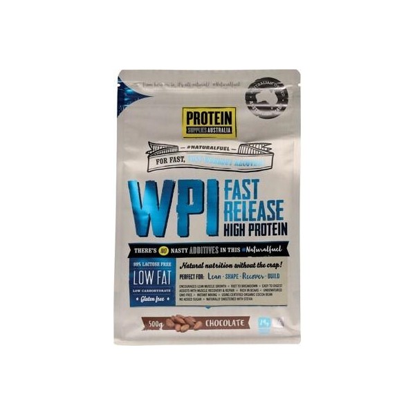 PROTEIN SUPPLIES AUST. WPI (Whey Protein Isolate) Chocolate 500g