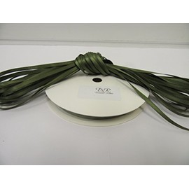 1 Bundle of 3mm x 10 metres Satin Ribbon Dark Olive Green Double Sided 3 mm
