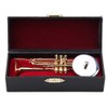 Miniature Trumpet Model, Brass Delicated Golden Mini Trumpet Mini Instrument