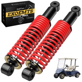 EXOEMTS Rear Shock Absorbers for Yamaha Golf Cart, Heavy Duty Golf Cart Rear Shocks with Springs, Fit G14 G16 G19 G20 G22 G29 Gas & Electric 1995-Up, Replace OEM JN4-F2210-00, JN3-F2210-00 (Red)