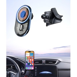 Masergogo Wireless Charging car Phone Holder for Honda CR-V 2017-2022/CRV Hybrid 2020-2022 Auto Accessories Navigation Bracket Interior Decoration Mobile Cell Phone Mount, 360° Rotation