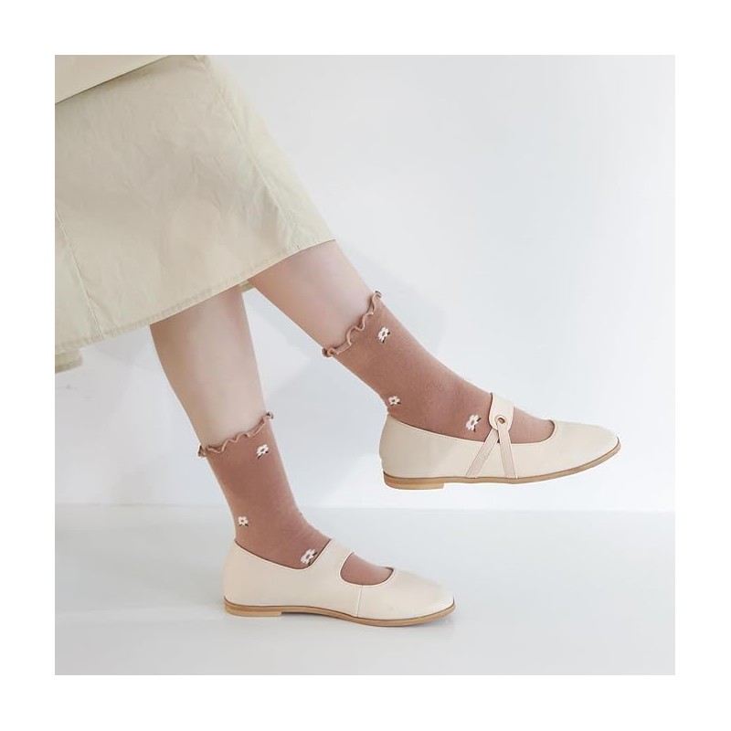 OFFTESTY Women's Crew Socks, Casual, Cotton, Cute, Fresh Socks, Set