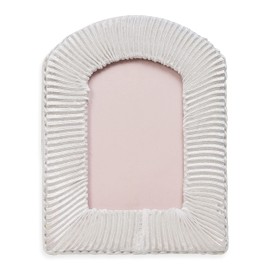 Expo International Vintage Pleated Satin Cathedral Photo Frame Tulle, White, 4 3/4" x 3 1/2"