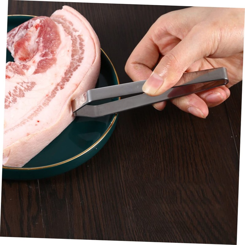 Healeved 12pcs Fish Bone Tongs Stainless Steel Material and Food