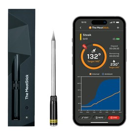 MeatStick (One Probe Set) | Smart Wireless Meat Thermometer | Digital Food Probe with Bluetooth | for Smoking, Grilling, BBQ, Air Fryer, Deep Frying, Oven, Sous Vide, Rotisserie | Limited Range