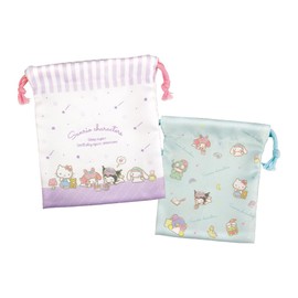 Tee's Factory Sanrio SR-5530224ON 2-Piece Drawstring Set, Sleeping Bag, H 7.9 x W 6.7 inches (20 x 17 cm)